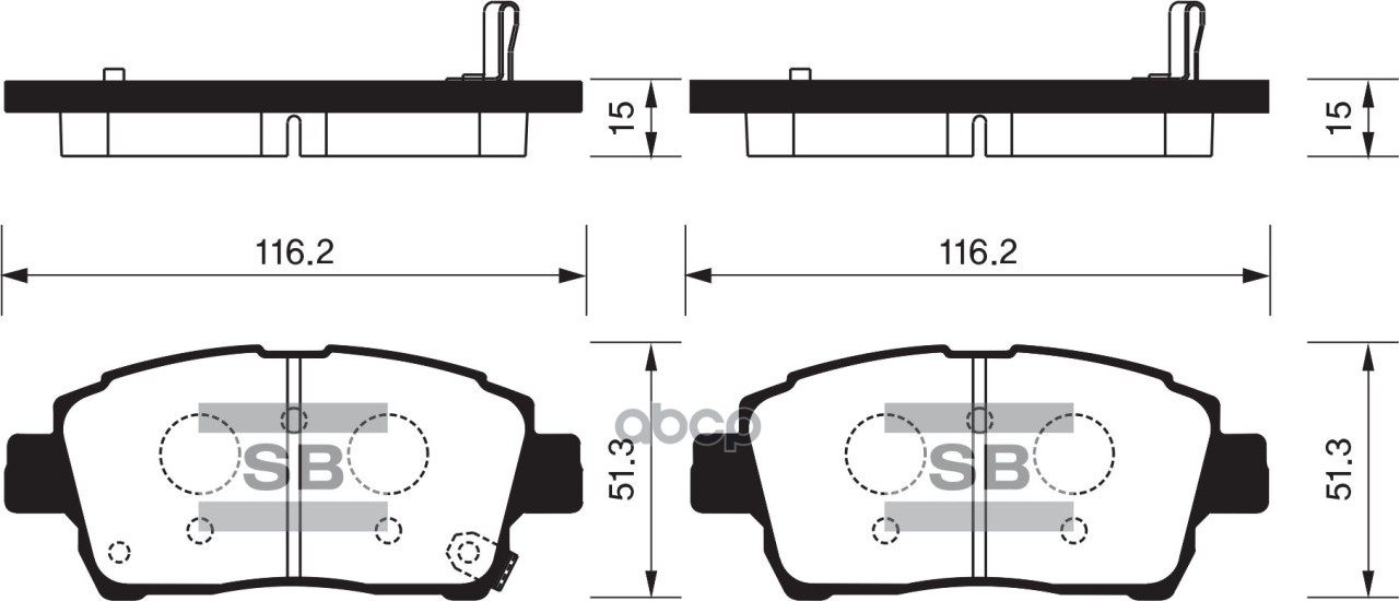 Колодки передние SANGSIN BRAKE SP1232